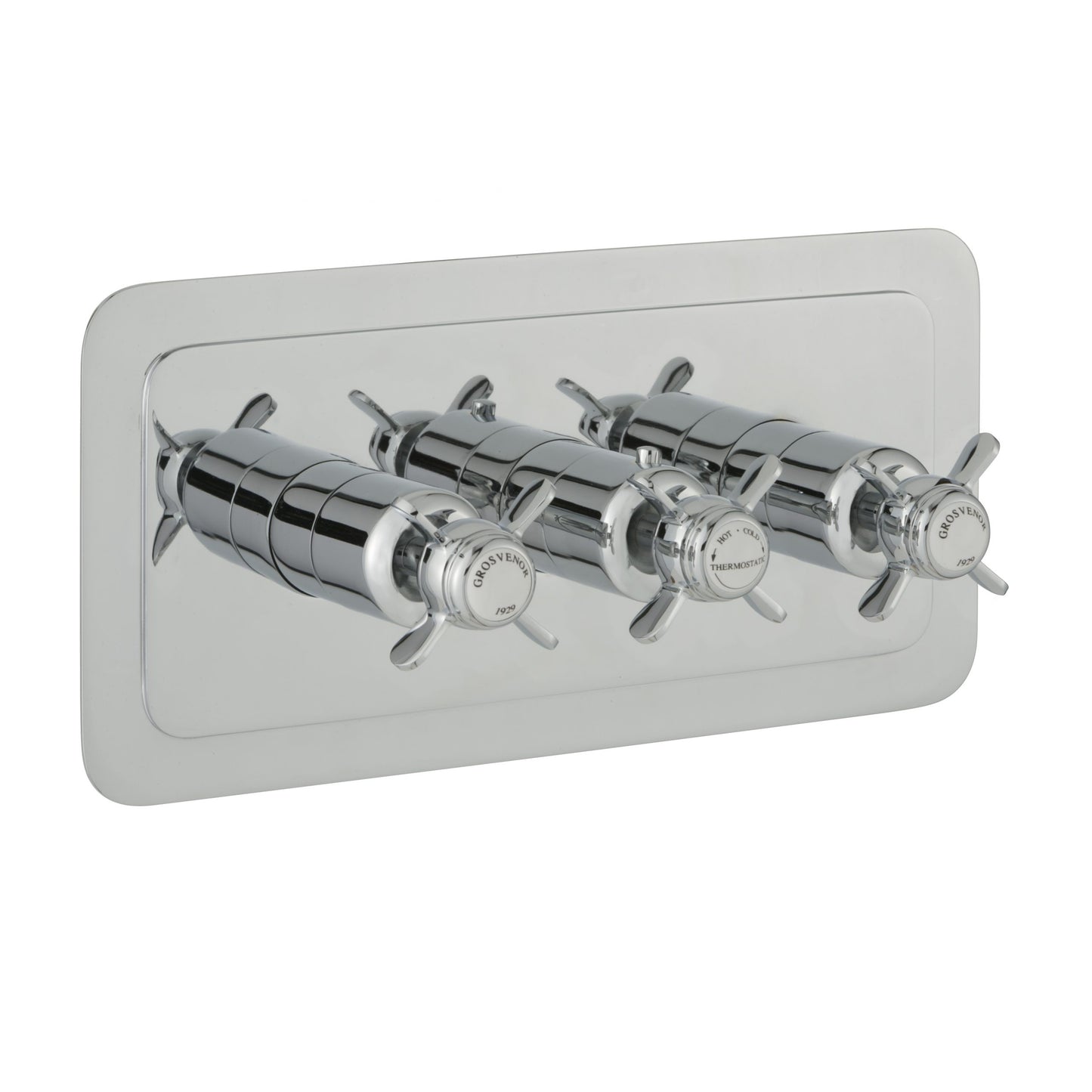 Just Taps Plus Grosvenor Pinch Thermostatic 3 Outlet Horizontal Concealed Shower Valve