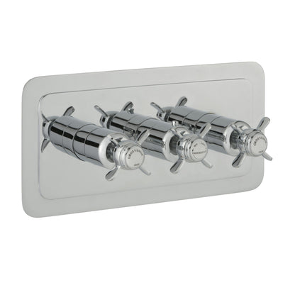 Just Taps Plus Grosvenor Pinch Thermostatic 3 Outlet Horizontal Concealed Shower Valve