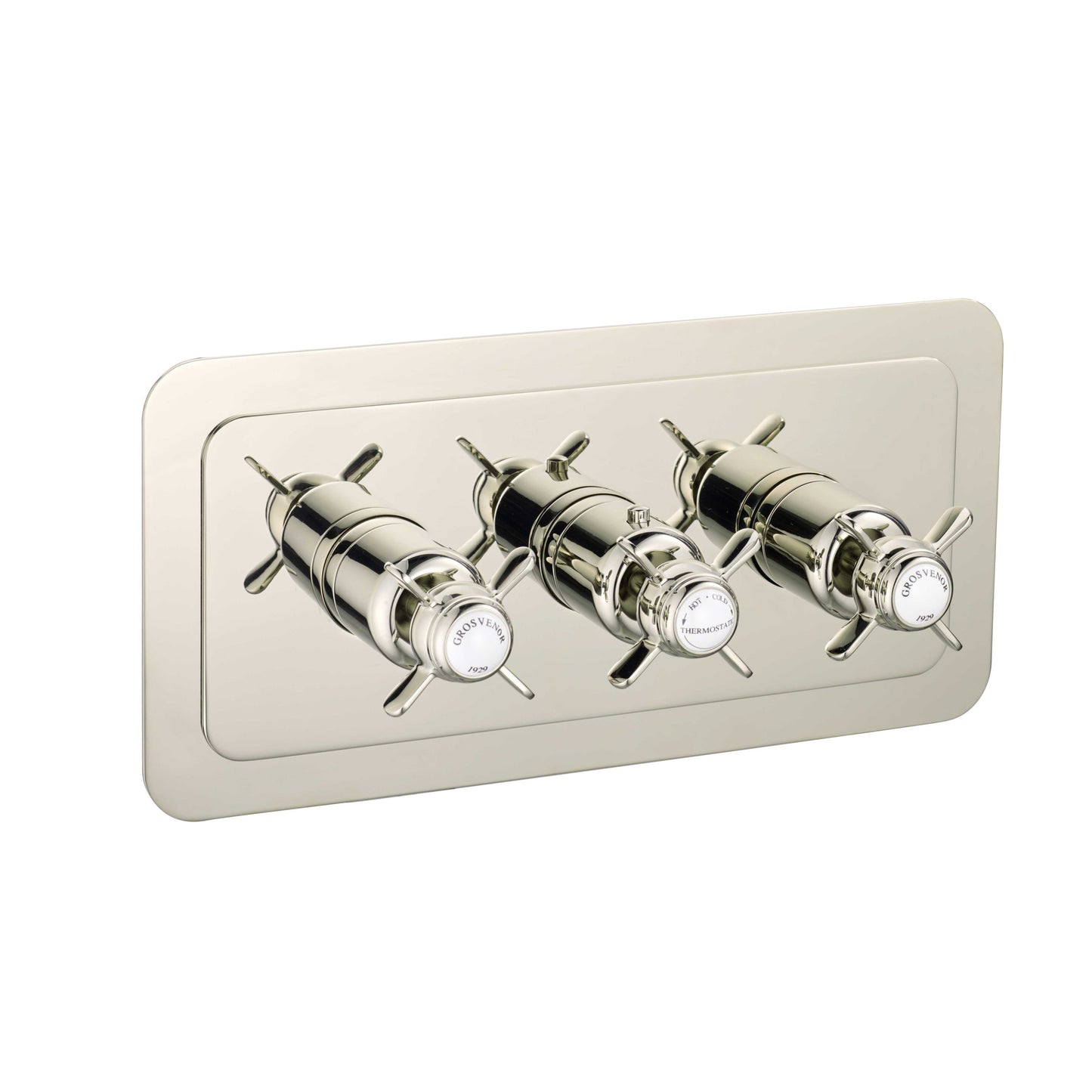 Just Taps Plus Grosvenor Pinch Thermostatic 3 Outlet Horizontal Concealed Shower Valve