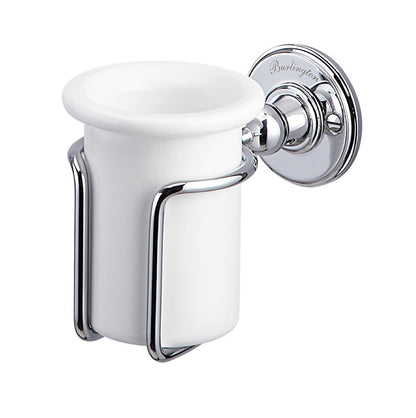 Burlington Wall Mounted Tumbler & Holder in Chrome Finish