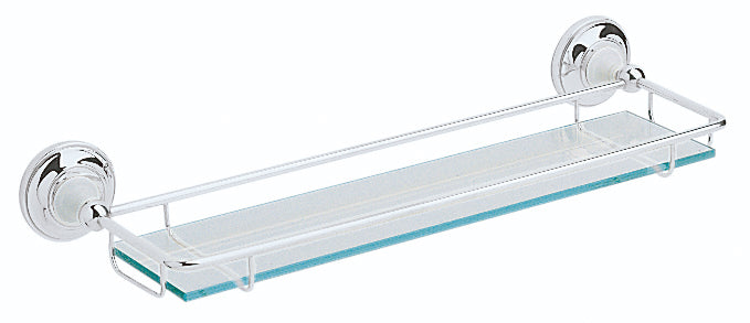 Heritage Clifton Wall Mounted Gallery Shelf in Chrome