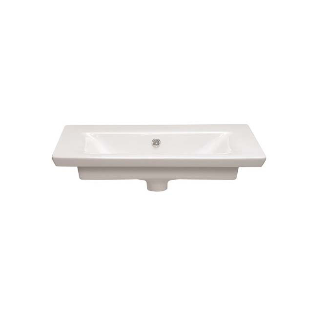 Crosswater Arena Basin White Gloss No Tap Hole