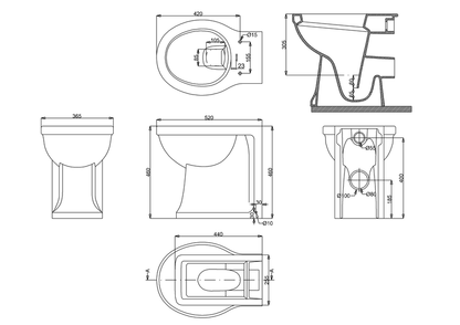 Arcade Bathrooms Traditional Back To Wall WC Pan