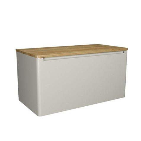 Crosswater Artist 1000 Single Drawer Unit & Solid Oak Worktop