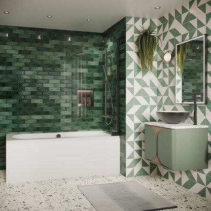 Crosswater Asura AUBSCC0900 8mm Hinged Bath Screen