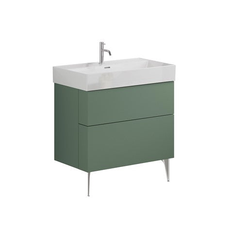 Crosswater Avenue 800mm Two Drawer Vanity with Ceramic Basin
