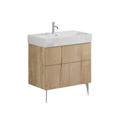 Crosswater Avenue 800mm Two Drawer Vanity with Ceramic Basin