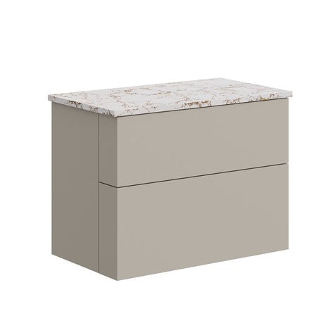 Crosswater Avenue 800 Two Drawer Vanity with Gold Vein Worktop