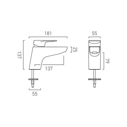 Vado Ava Deck Mounted Mono Bath Filler