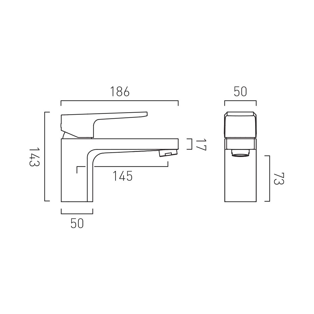 Vado Ekko Deck Mounted Mono Bath Filler