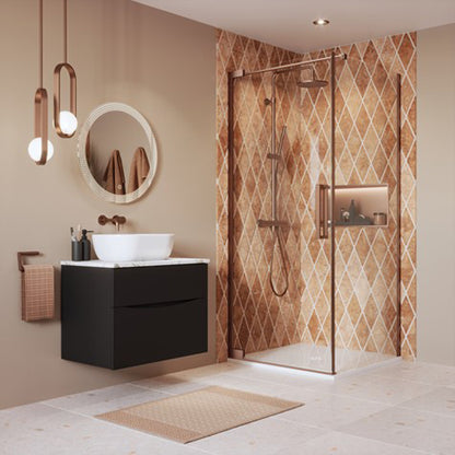 Crosswater Asura 8mm Hinged Door with Side Panel