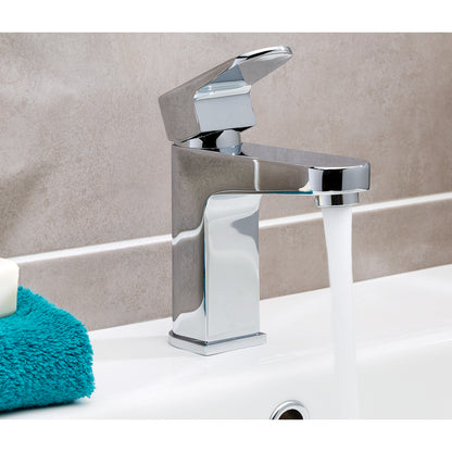 Just Taps Plus Base Basin Mixer with Click Clack Waste