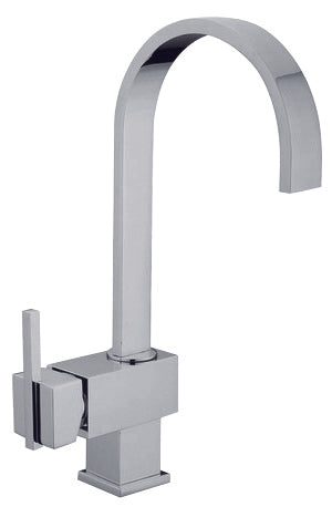 Kitchen Square Sink Mixer Chrome With Swivel Spout