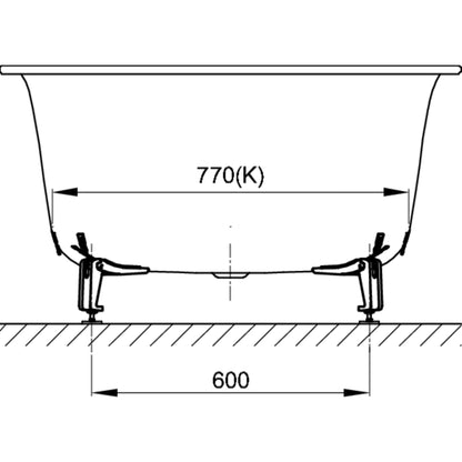 Bette Eve Oval Bath Drawing Image