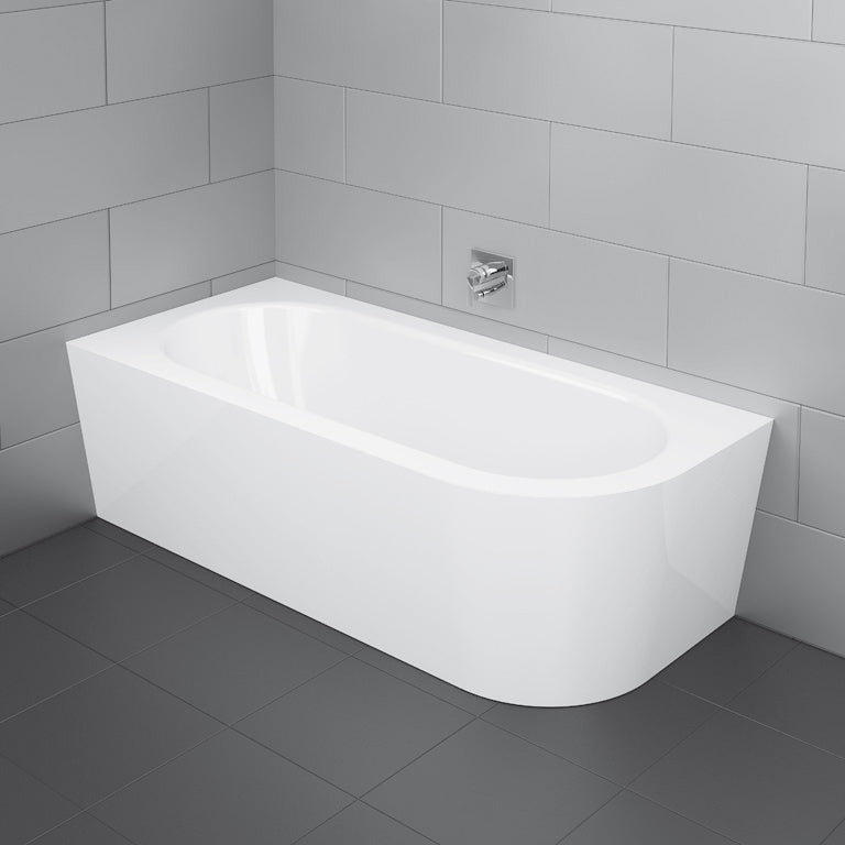 Bette Starlet Iv Silhouette 1850 X 850mm Double Ended Steel Bath No Tap Holes With 1 Rounded Corner