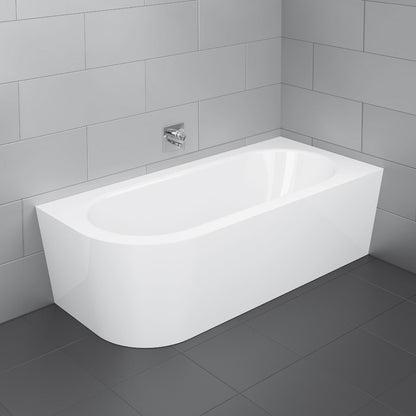 Bette Starlet V Silhouette 1650 X 750mm Double Ended Steel Bath No Tap Holes With 1 Rounded Corner