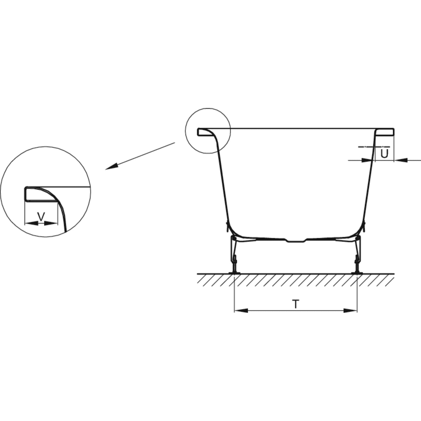Bette Free Bath Drawing Image