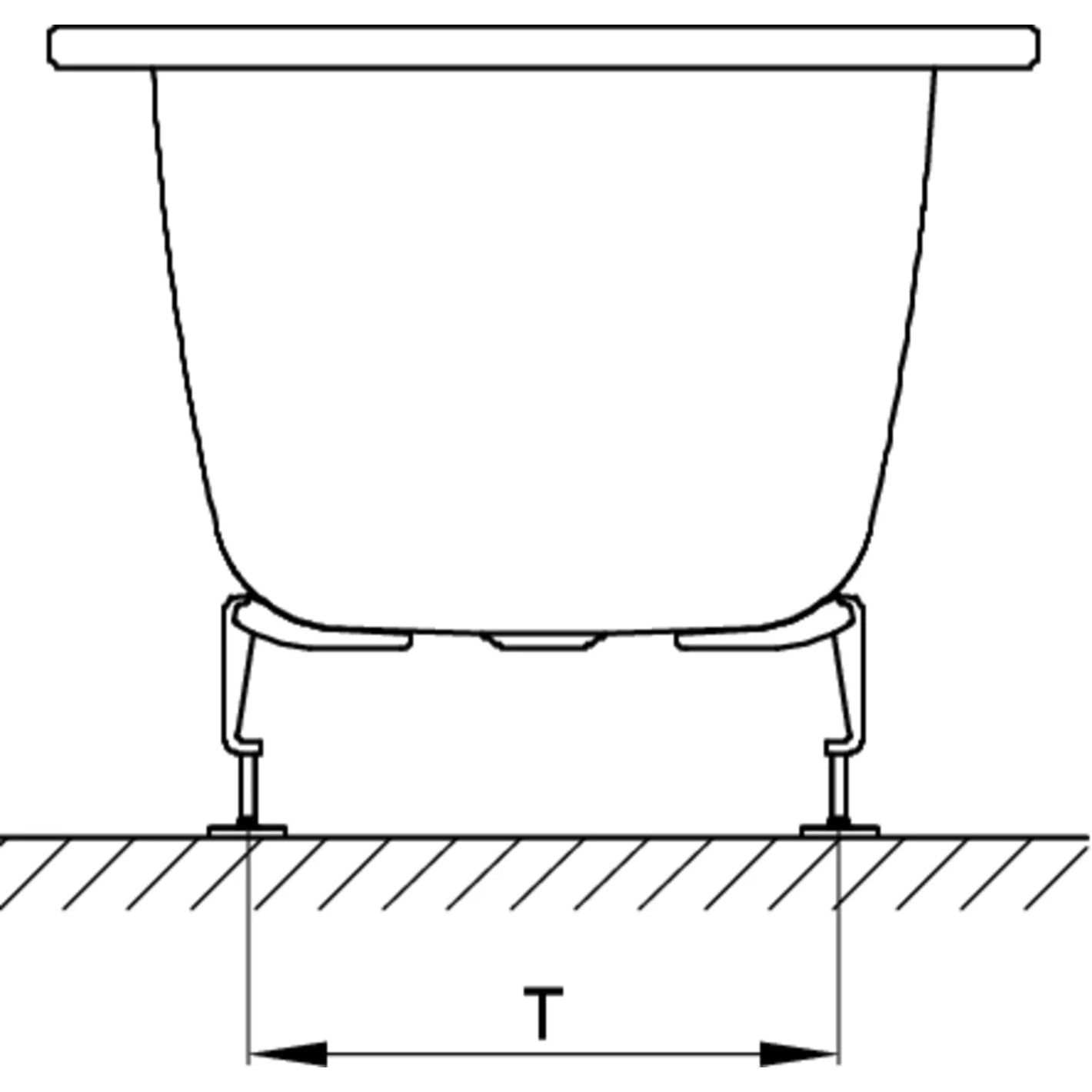 Bette Starlet Flair Oval Bath with Leg Set