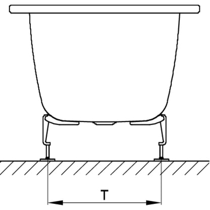 Bette Starlet Flair Oval Bath with Leg Set