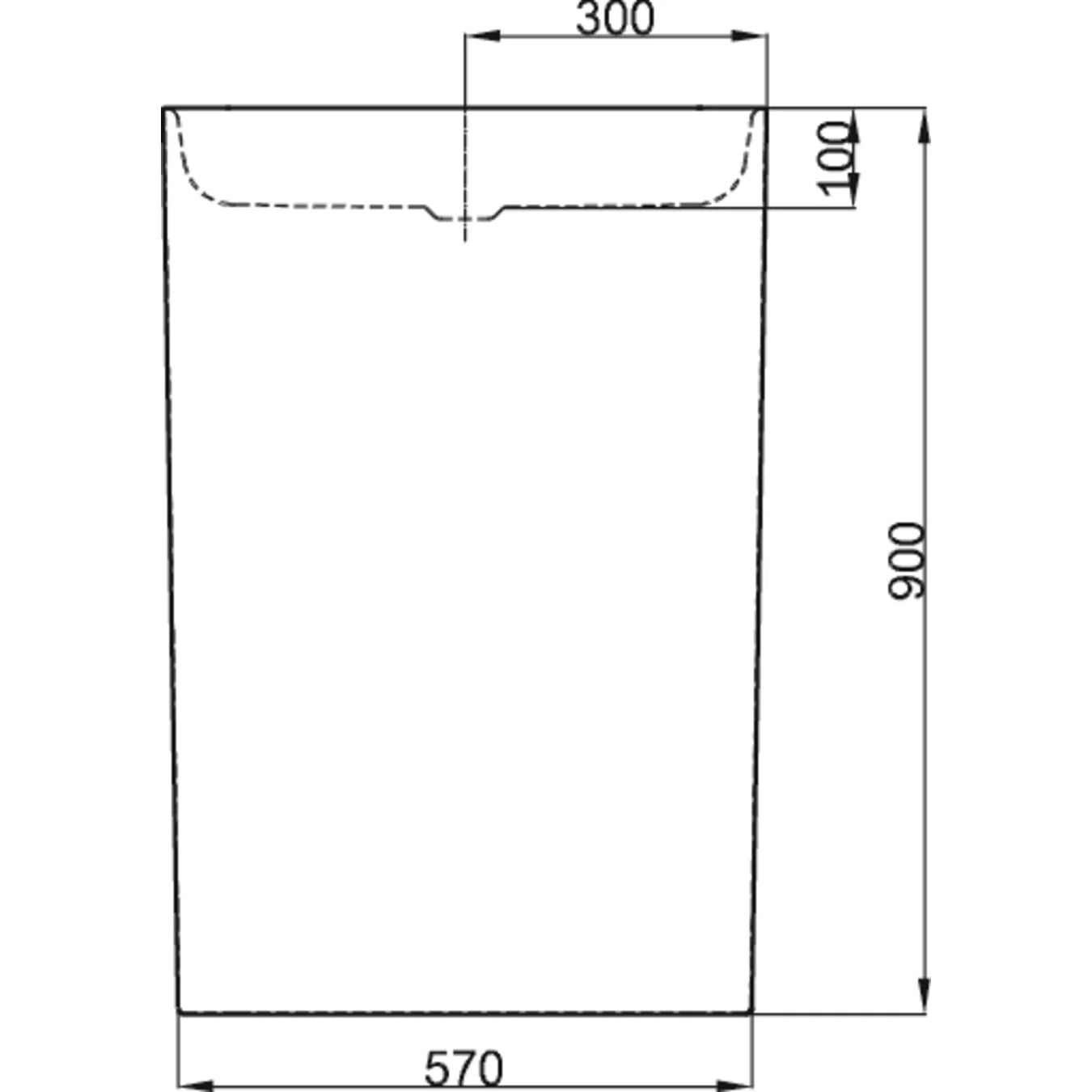 Bette Art Freestanding Basin Drawing Image