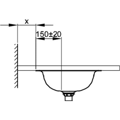 Bette Comodo Undermount Basin Drawing Image