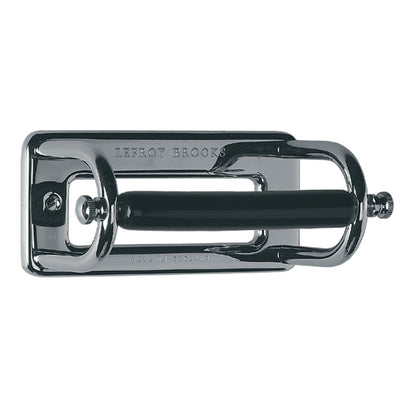Lefroy Brooks Classic Toilet Roll Holder With Black Ceramic - Chrome