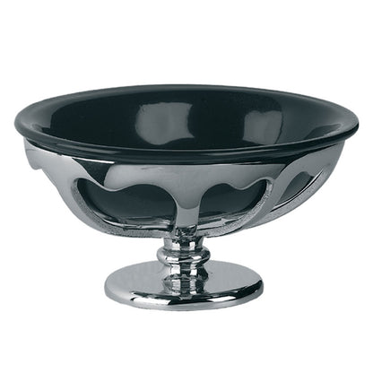 Lefroy Brooks Classic Black China Free Standing Soap Holder - S/Nickel