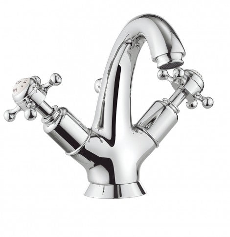 Crosswater Belgravia Crosshead High Neck Basin Monobloc (With Waste) Chrome