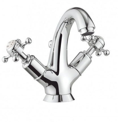 Crosswater Belgravia Crosshead High Neck Basin Monobloc (With Waste) Chrome