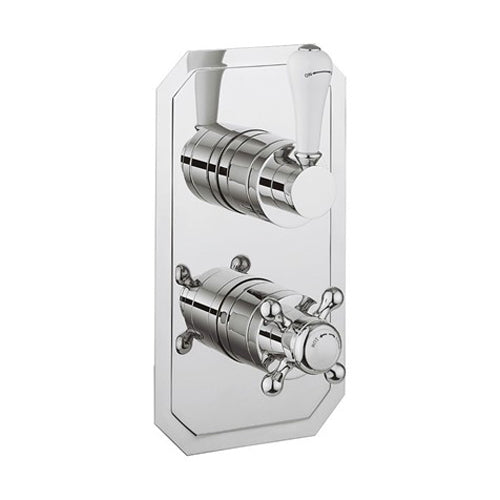 Crosswater Belgravia 2 Outlet 2 Handle Concealed Thermostatic Shower Valve Portrait