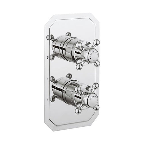 Crosswater Belgravia 2 Outlet 2 Handle Concealed Thermostatic Shower Valve Portrait