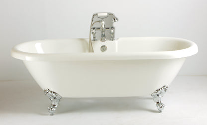 Heritage Oban Double ended Roll Top Bath 2 Tap Hole -White