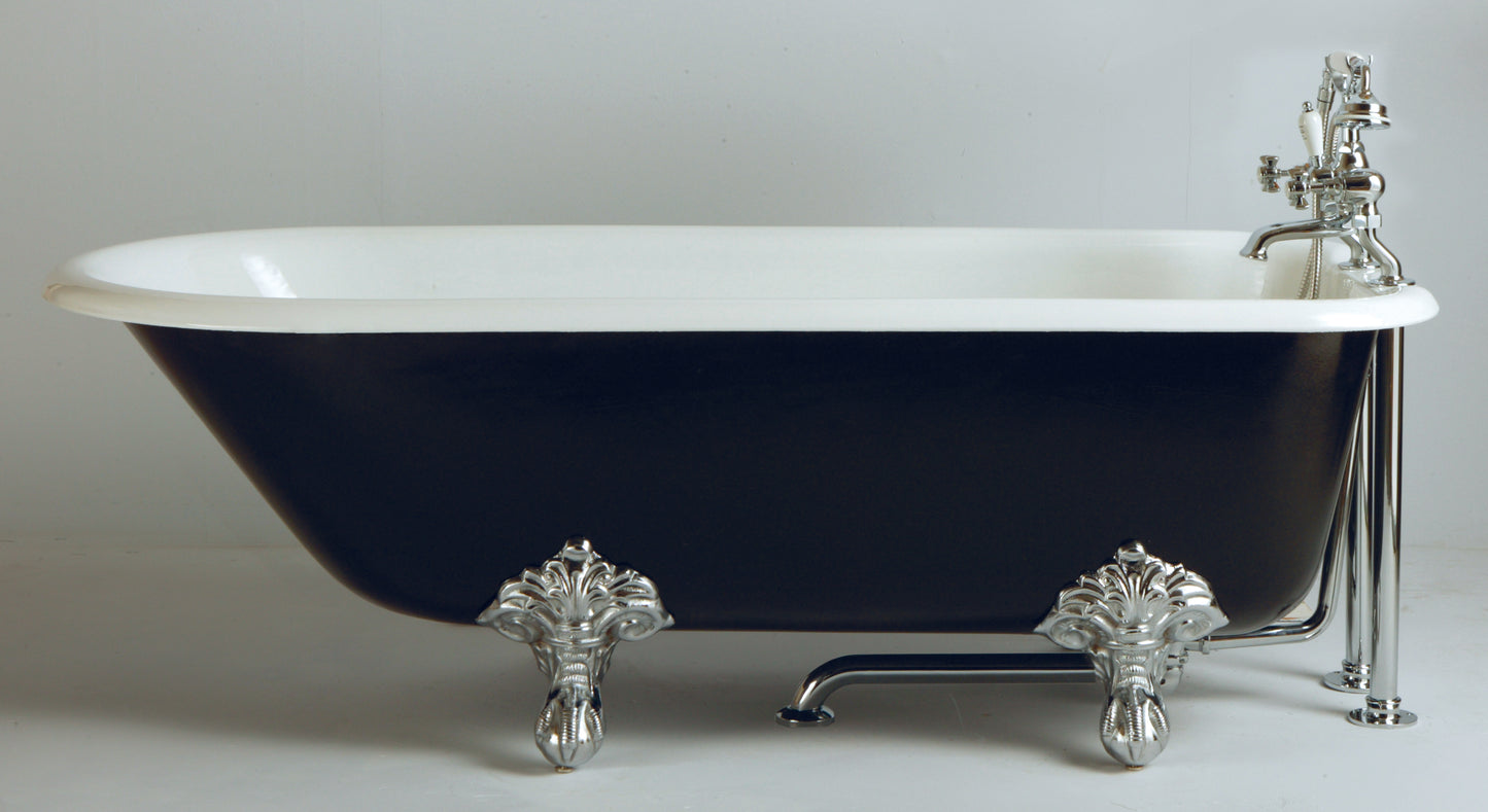 Heritage Essex 1700 x 770mm Cast Iron Roll Top Bath No Tap Hole