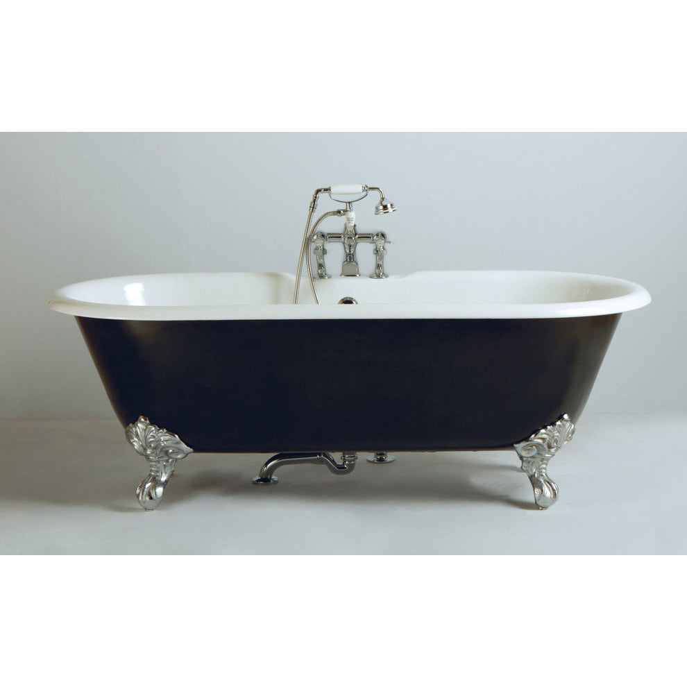Heritage Buckingham 1700x700mm Iron Roll-Top Bath, 2 Tap