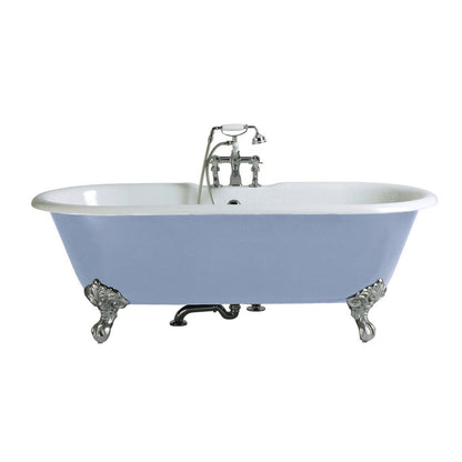 Heritage Buckingham 1700x700mm Iron Roll-Top Bath, 2 Tap