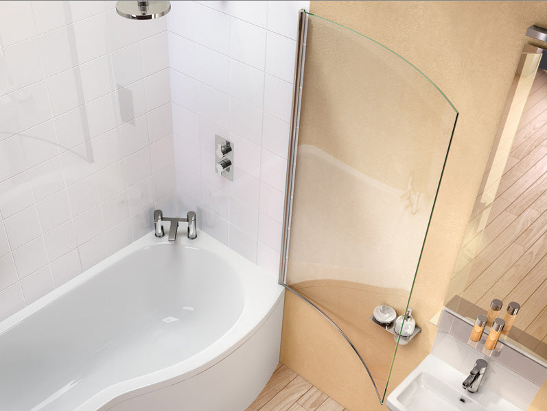 ClearGreen EcoRound 1450mmx 820mm Aluminium Bathscreen