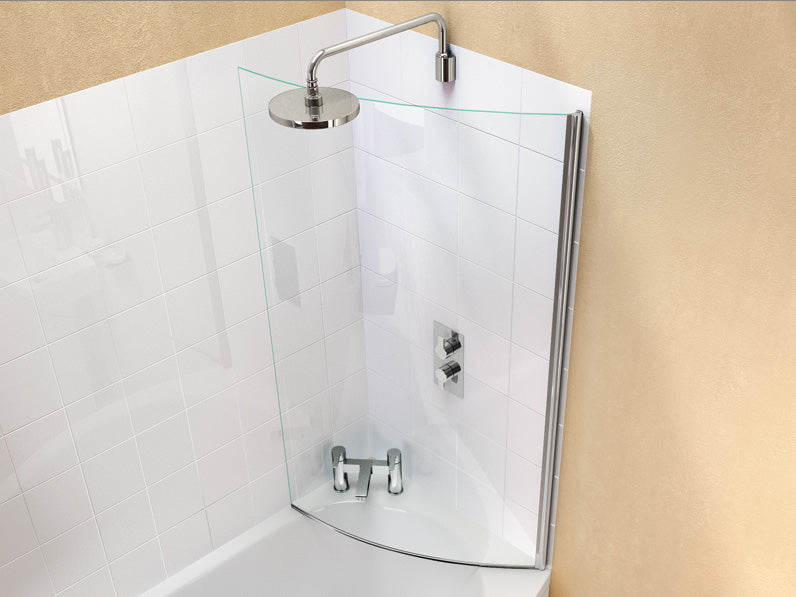 ClearGreen EcoRound 1450mmx 820mm Aluminium Bathscreen