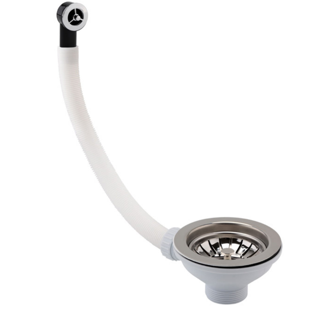 Just Taps Plus Basket Strainer Waste  Round Overflow