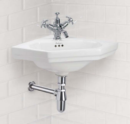 Burlington Edwardian 598 x 450 Corner Basin 1 Tap Hole