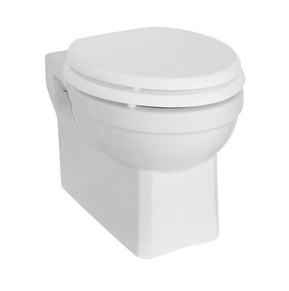 Burlington 355 x 500 x 355mm Round Wall Hung Pan - White
