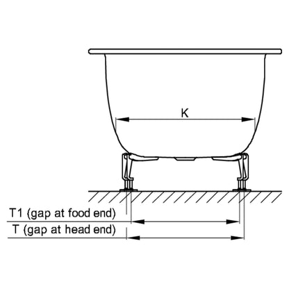 Bette Comodo Bath with Overflow, Drawing