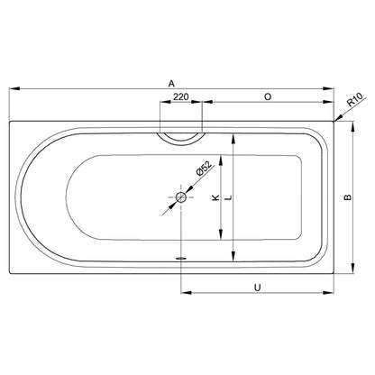 Bette Ocean Rectangular Steel Bath | Bath & Shower Design | Multiple Sizes | Includes Legs