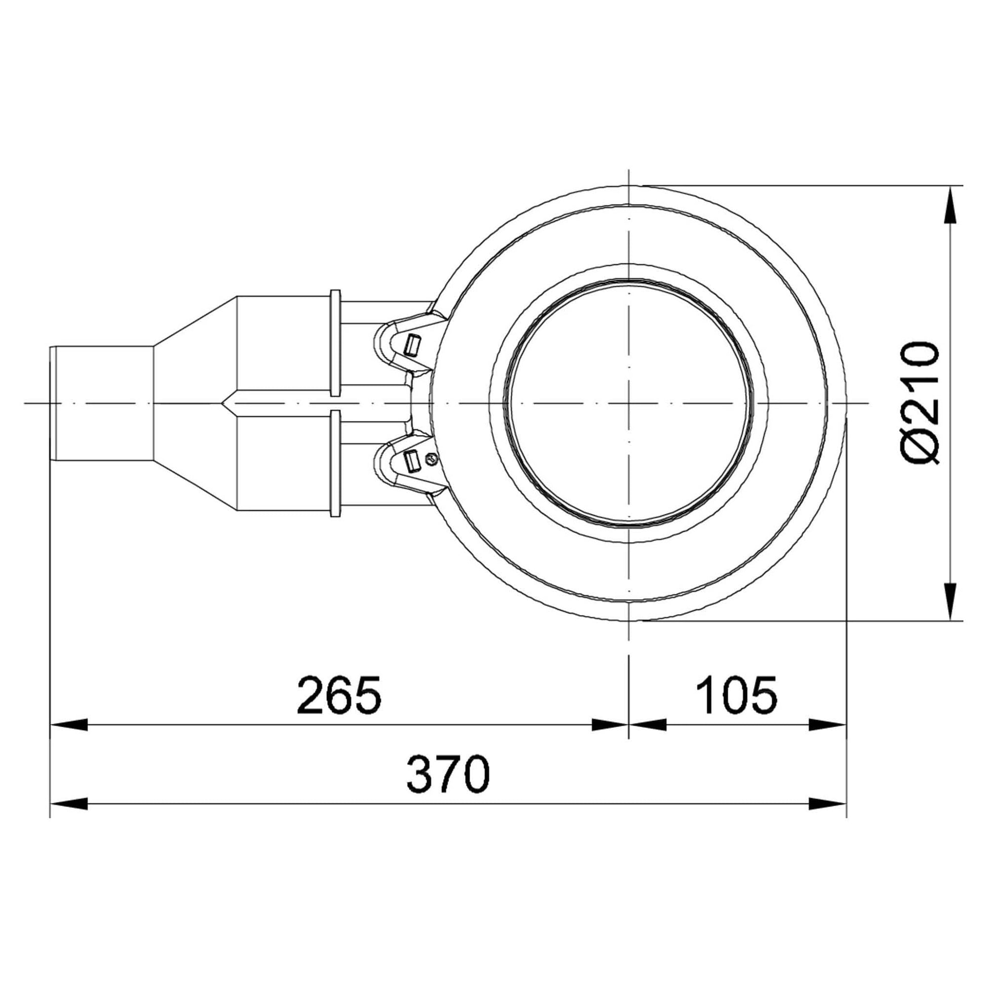 Bette Floor Shower Waste Drawing Image