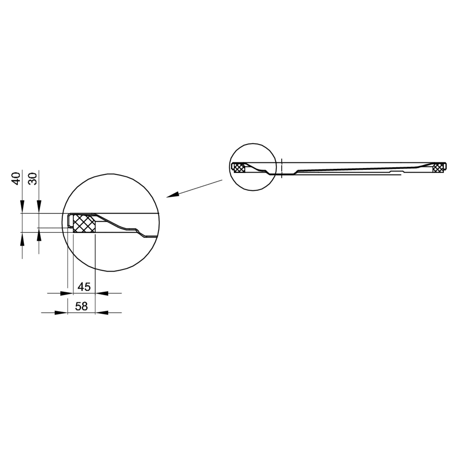 Bette Ultra Shower Tray - 1600-2000mm, Drawing