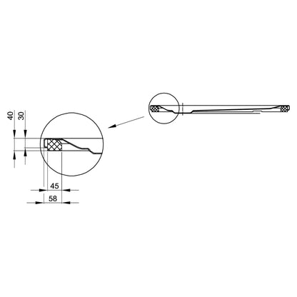 Bette Ultra Shower Tray - 1600-2000mm, Drawing