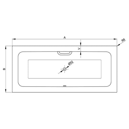 Bette One Rectangular Bath, Dimensions