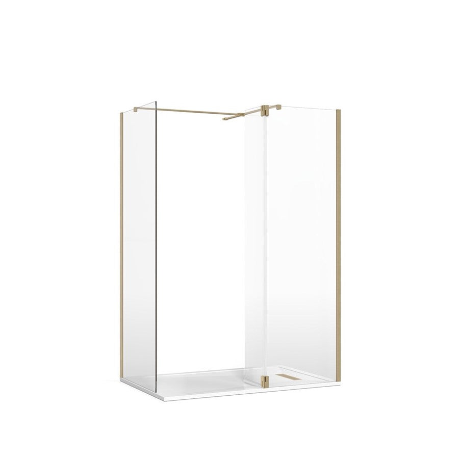 Crosswater Gallery 8 Corner with Hinged Deflector (T Bracing Bar)