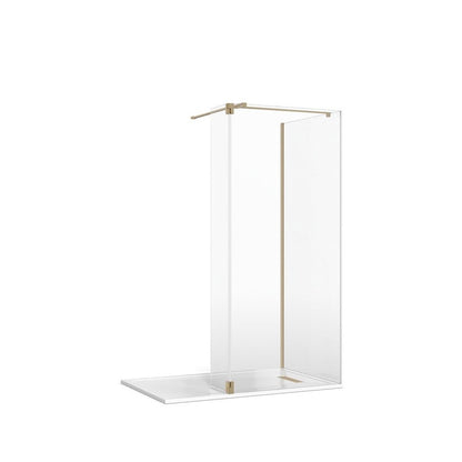 Crosswater Gallery 8 Glass Corner with Hinged Deflector (T Bracing Bar)