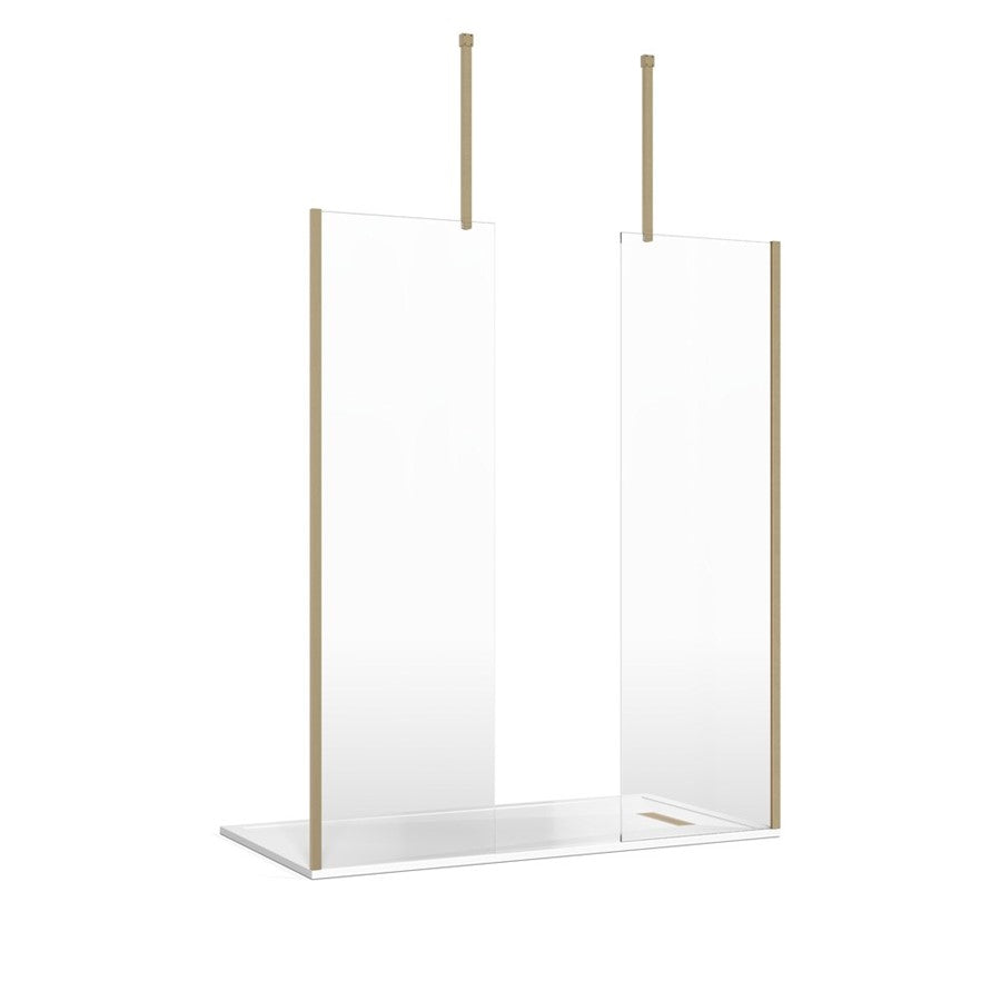 Crosswater Gallery 8 Recess with Double Panel (Ceiling Bracing Bar)