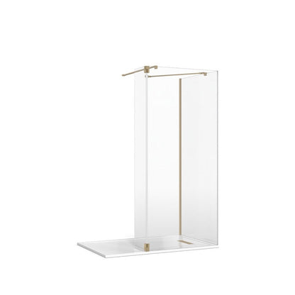 Crosswater Gallery 8 Glass Corner with Hinged Deflector (Wall/Angled Bracing Bars)